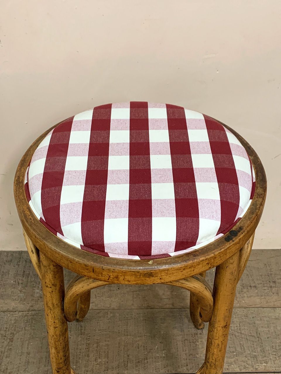 Tall Bentwood Stool, 1970s, Beech photo furniture