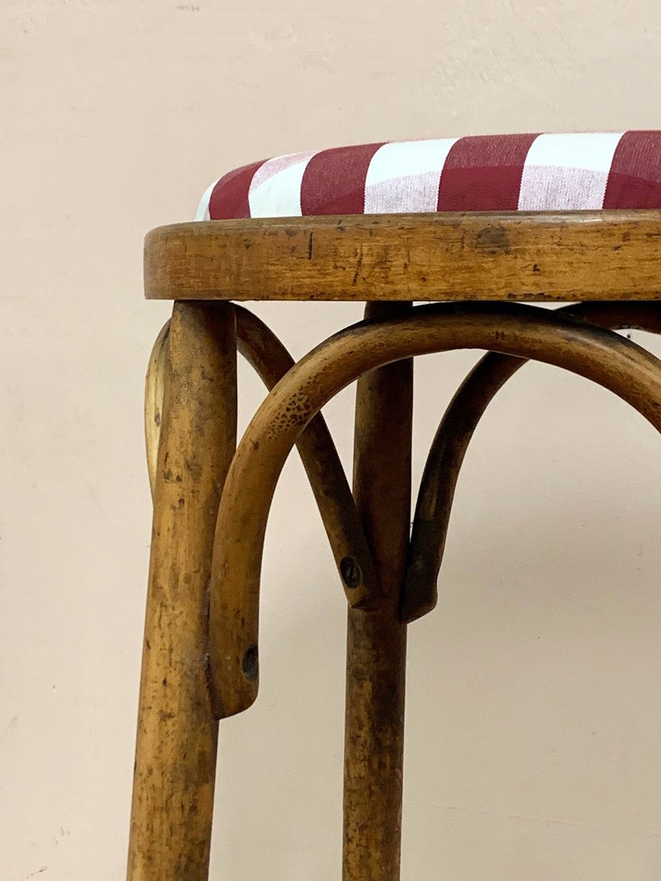 Tall Bentwood Stool, 1970s, Beech photo for sale