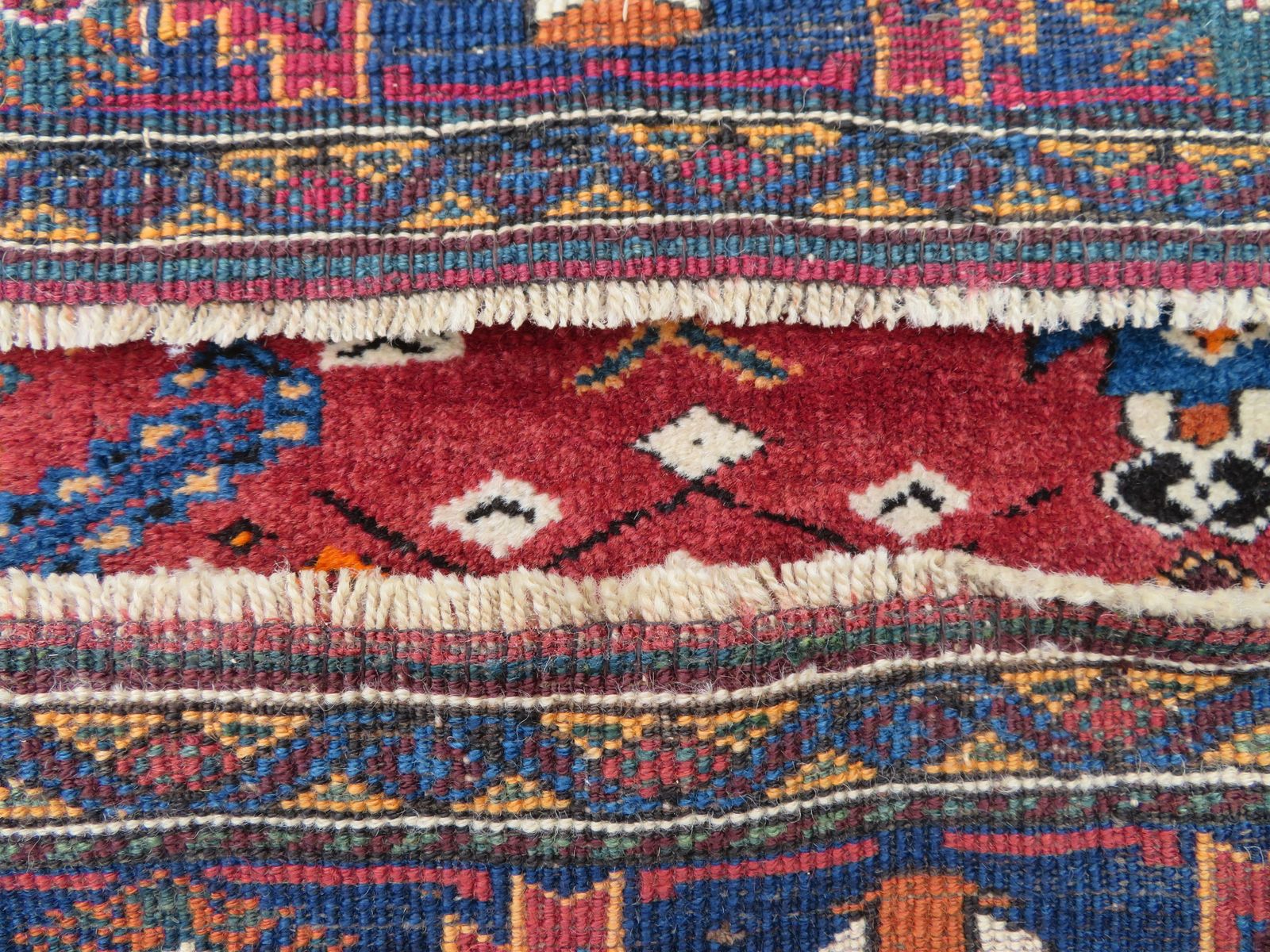 photo for sale Unusual Antique Baluch Rug. 181cm X 104cm.
