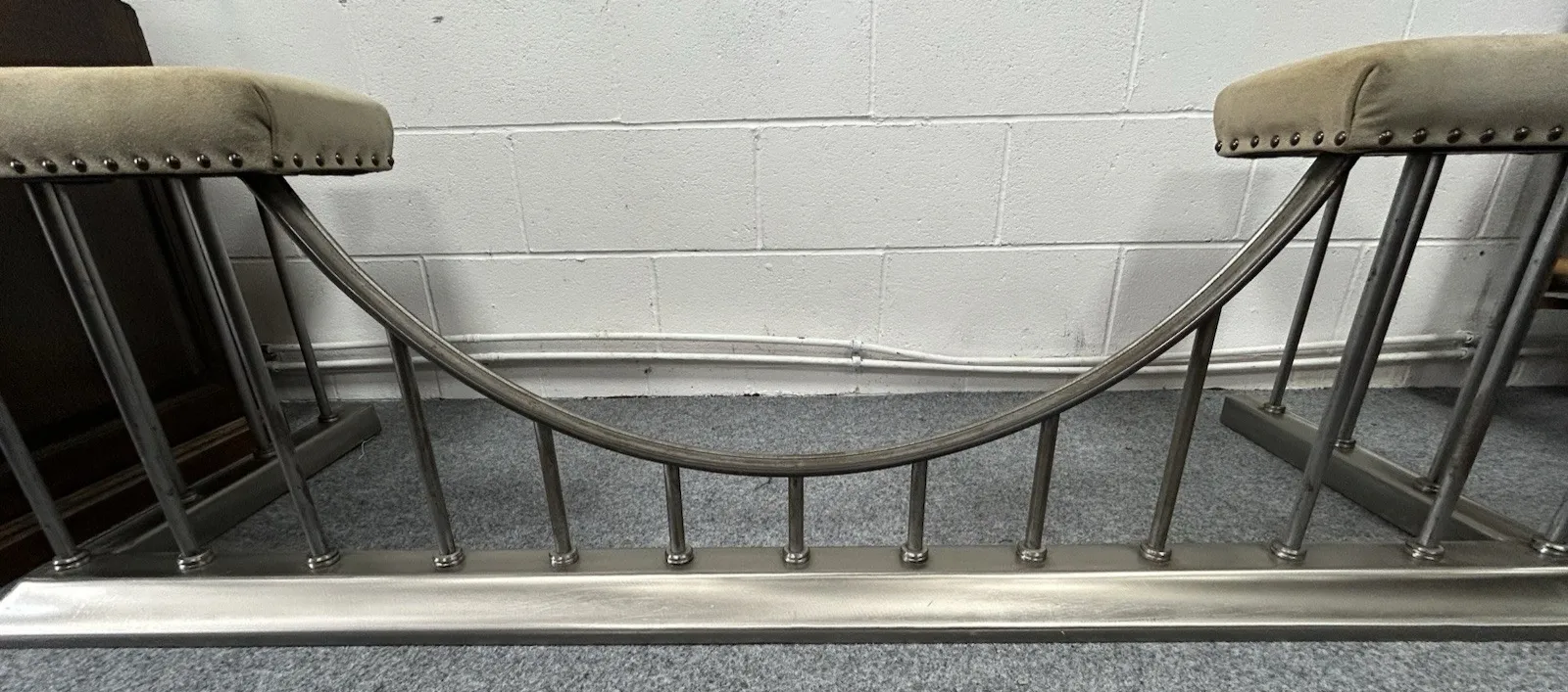 Steel Club Fender & Suede Fireside Seat photo furniture