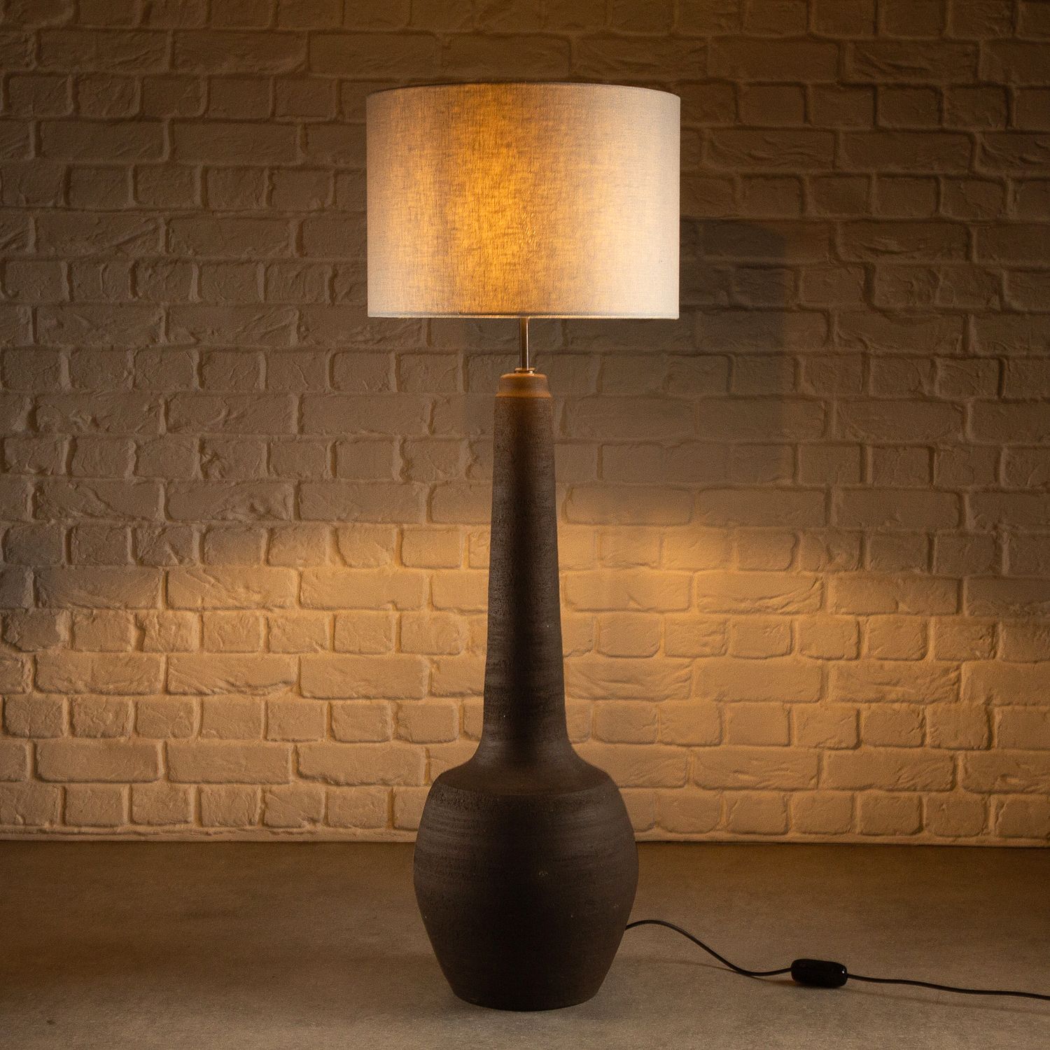 Very Large Studio Ceramic Table Lamp, Denmark, 1960s photo furniture