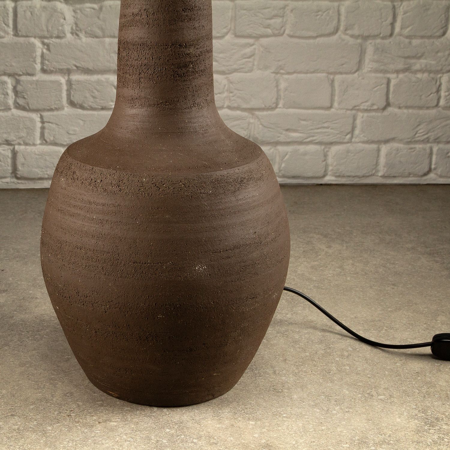 Very Large Studio Ceramic Table Lamp, Denmark, 1960s photo vintage