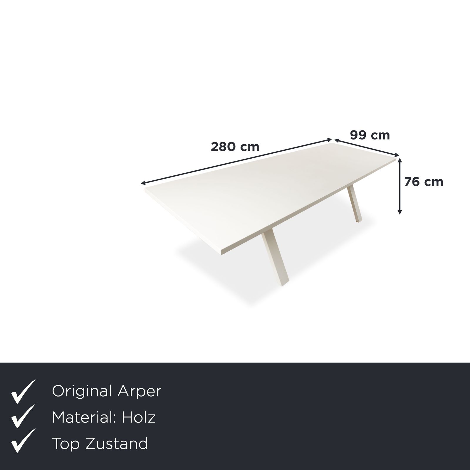 Bureau Arper Cross en bois blanc photo furniture