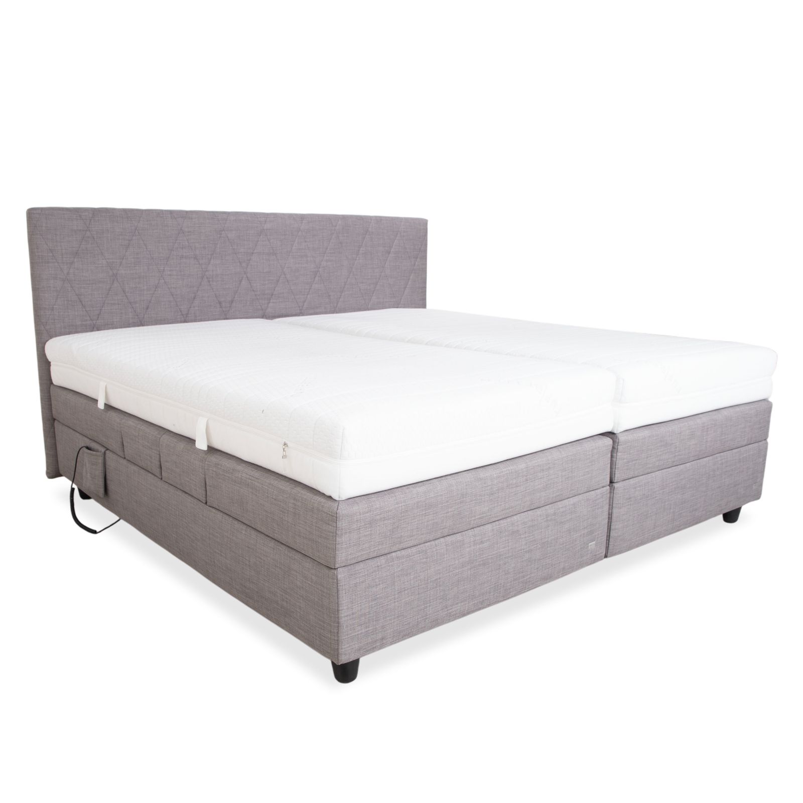 Lit en tissu Ruf gris photo for sale