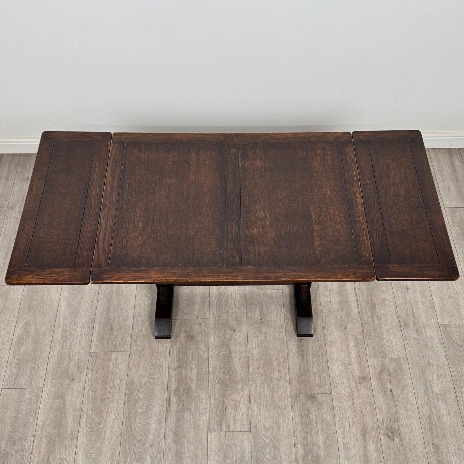 Antique 20th Century Dining Table With 4 Chairs In Oak photo vinterior