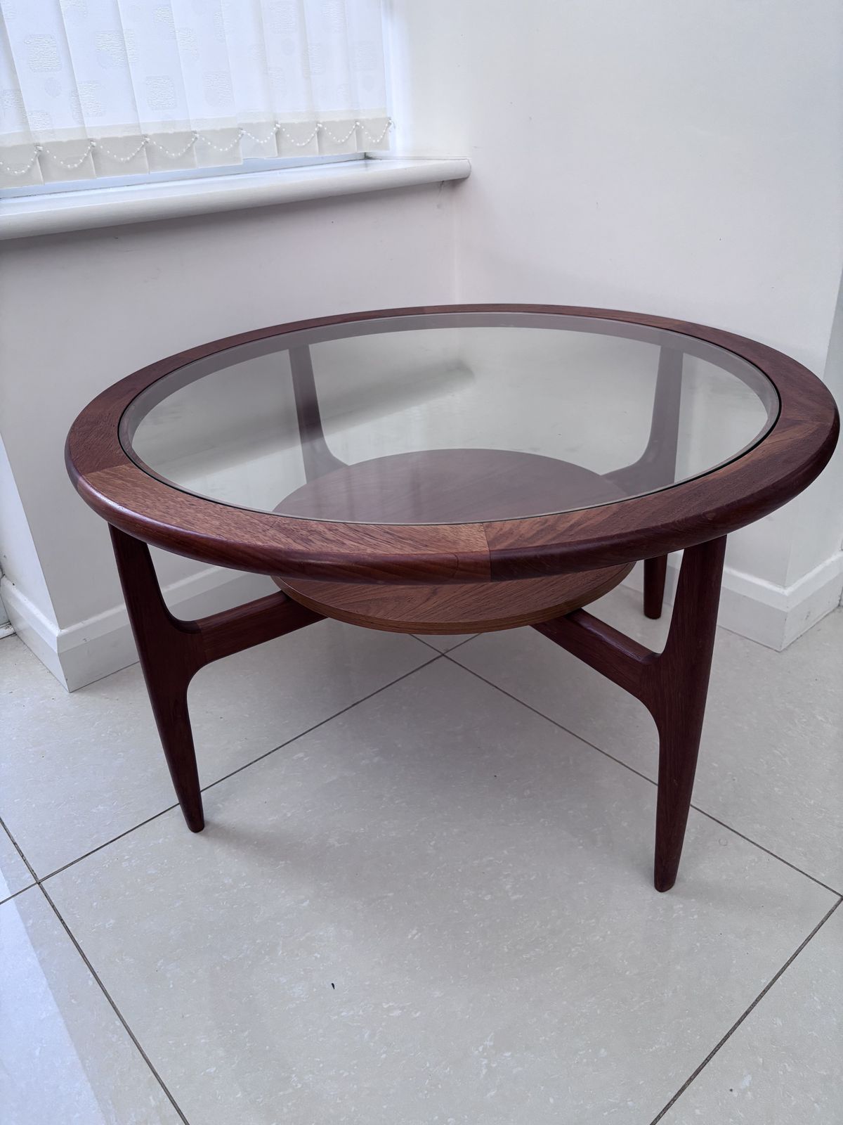 Teak And Glass Coffee Table Superb Quality By Stonehill Of London. photo vinterior