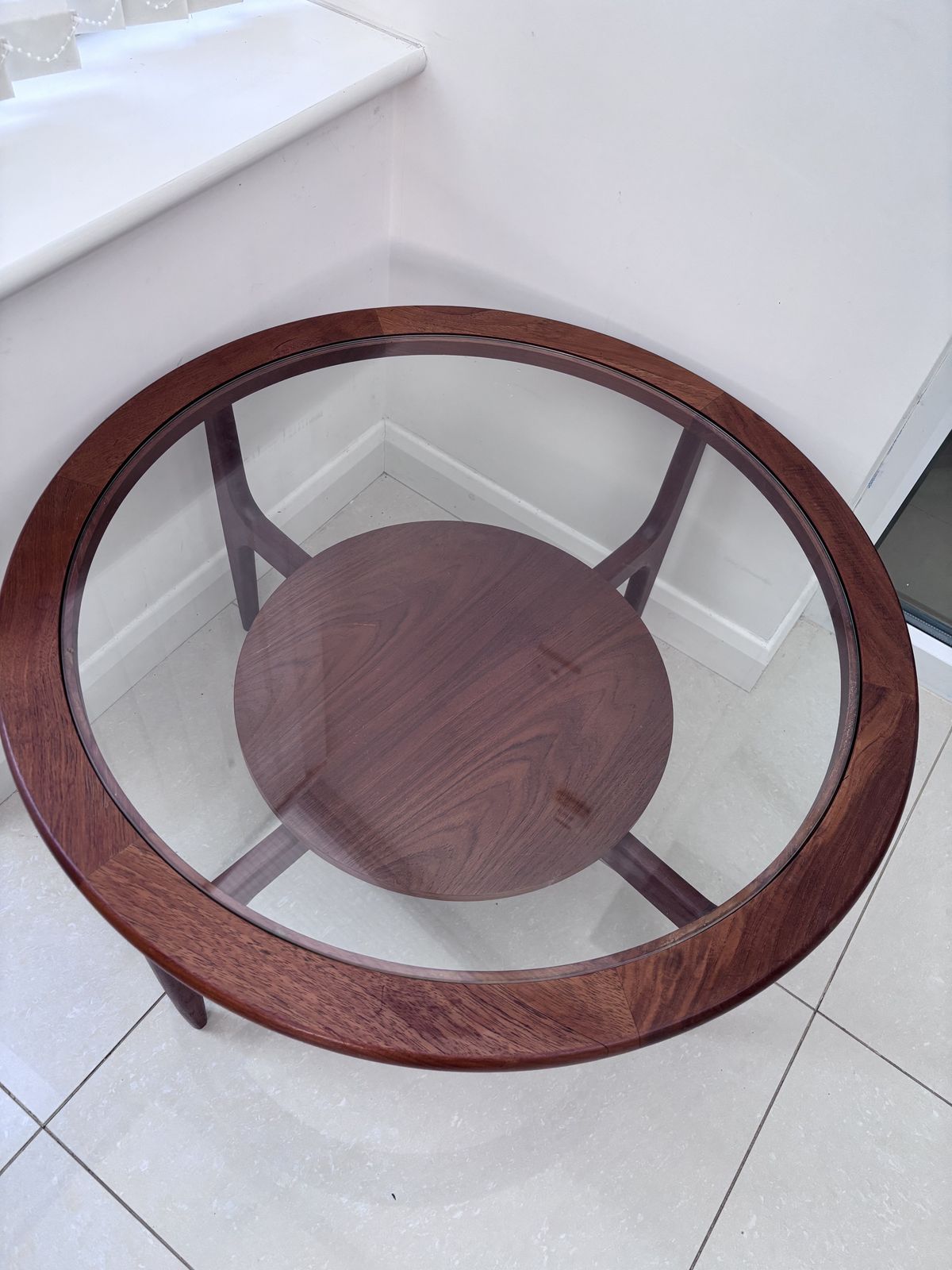 Furniture Teak And Glass Coffee Table Superb Quality By Stonehill Of London. photo