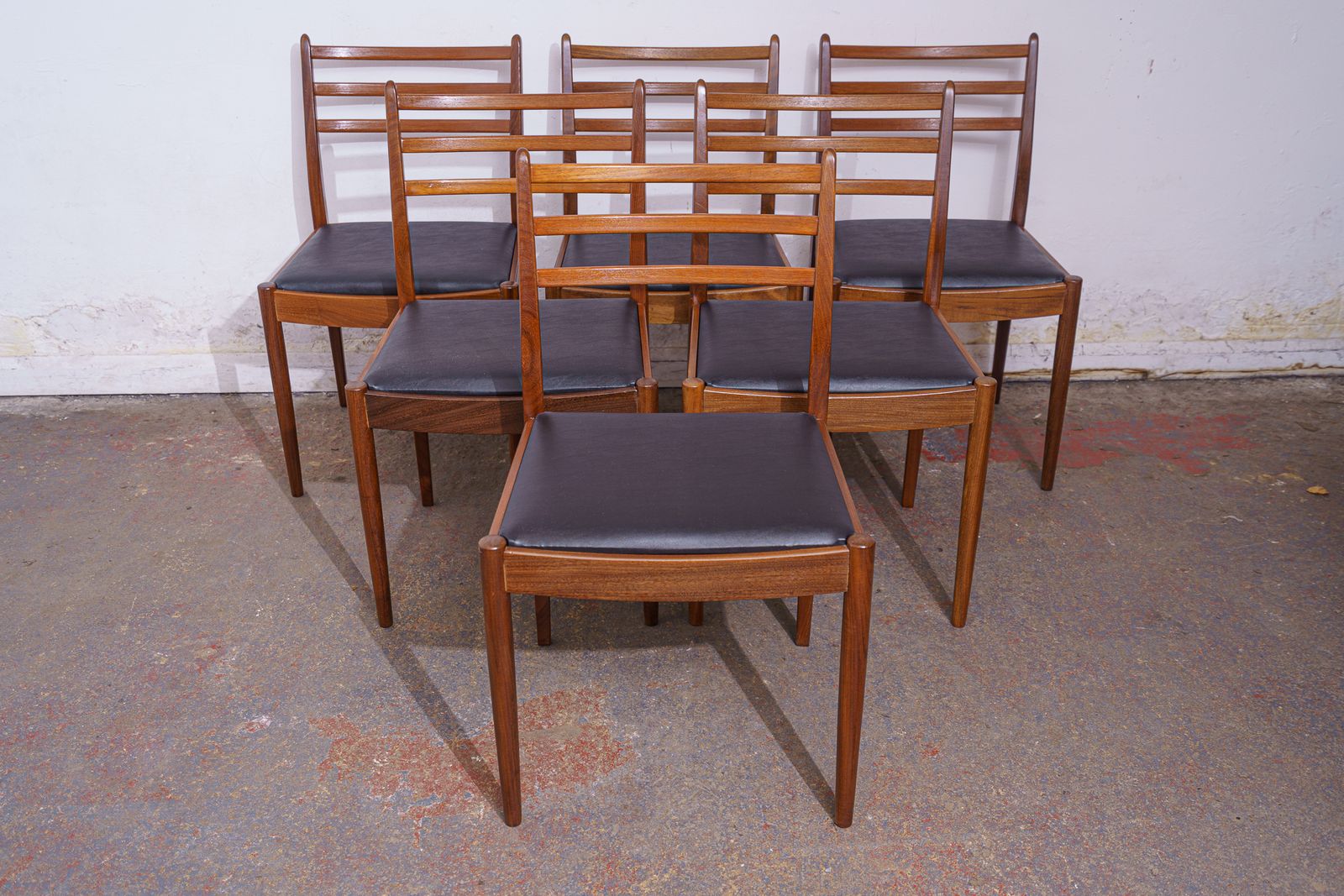 6 G Plan Mid Century Teak Dining Chairs, Newly Upholstered