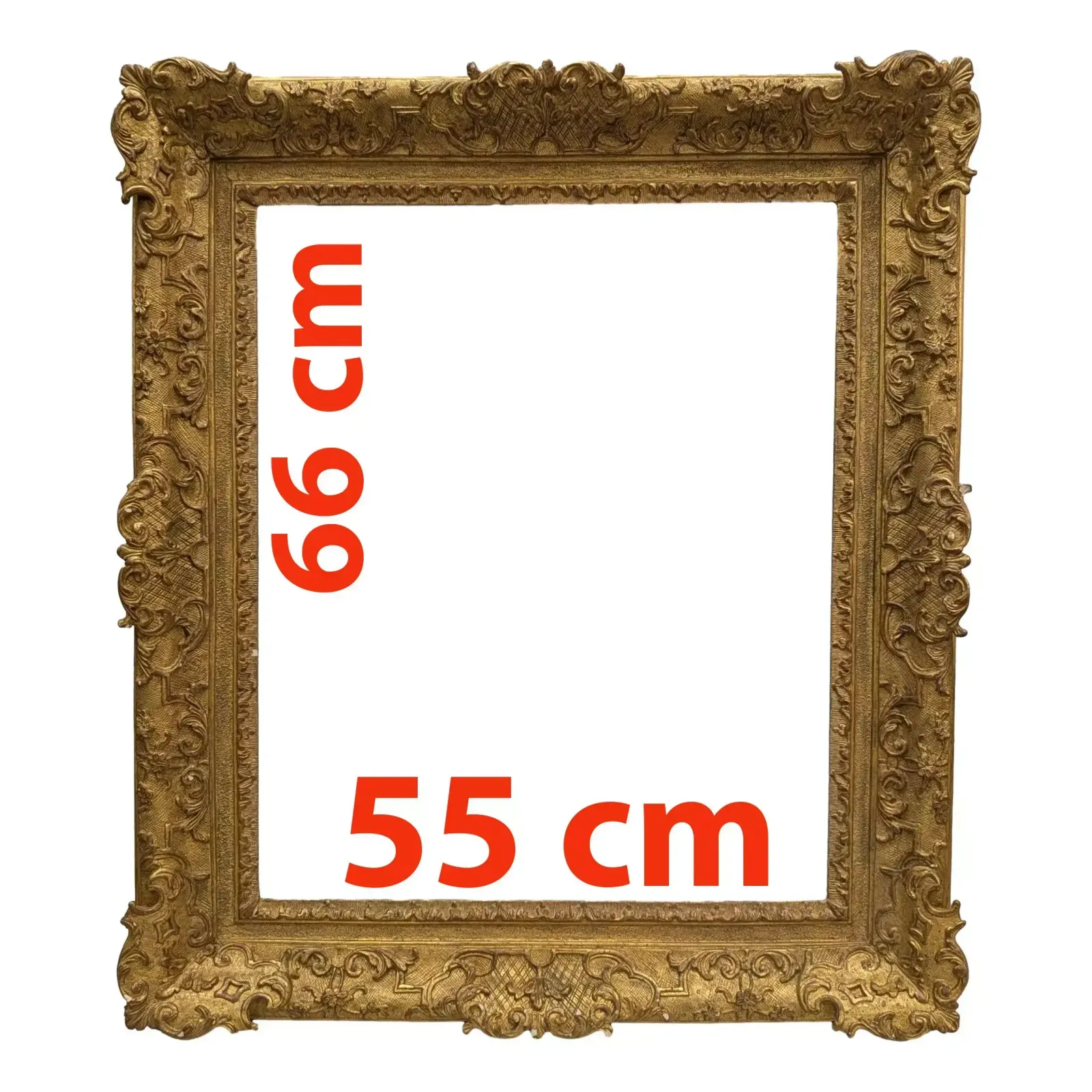 Late 19th Century Giltwood Frame For Restoration, 66x55 Cm