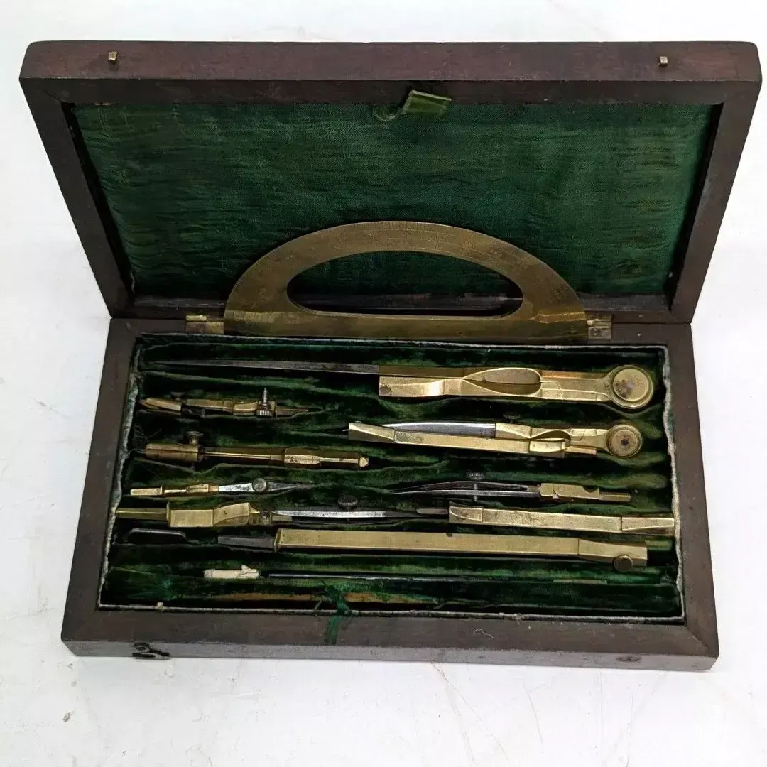 Series Of 20th Century Engineer's Compass And Protractor Set photo furniture