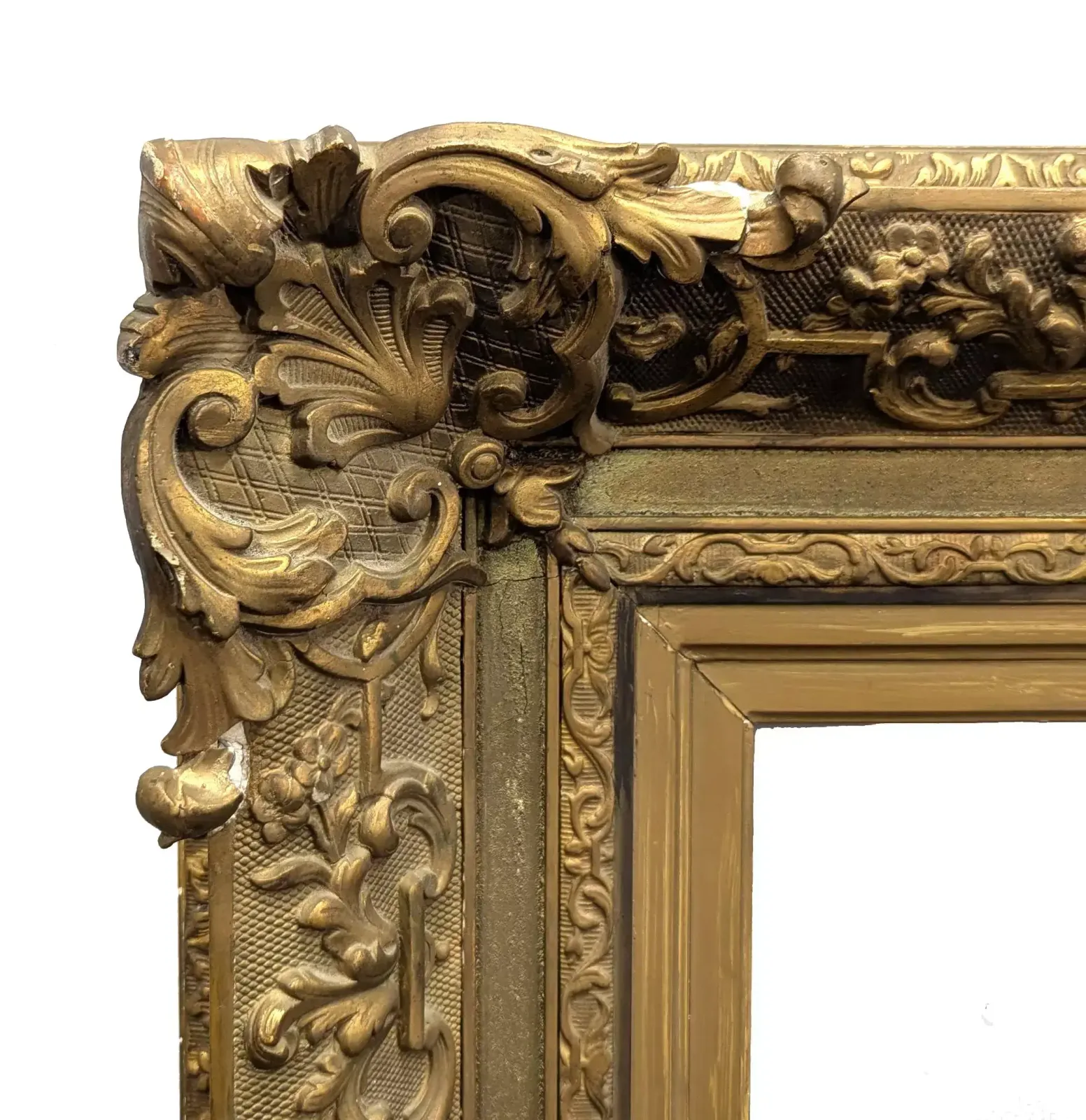 Late 19th Century Giltwood Frame For Restoration, 130.5 X 91 Cm photo for sale