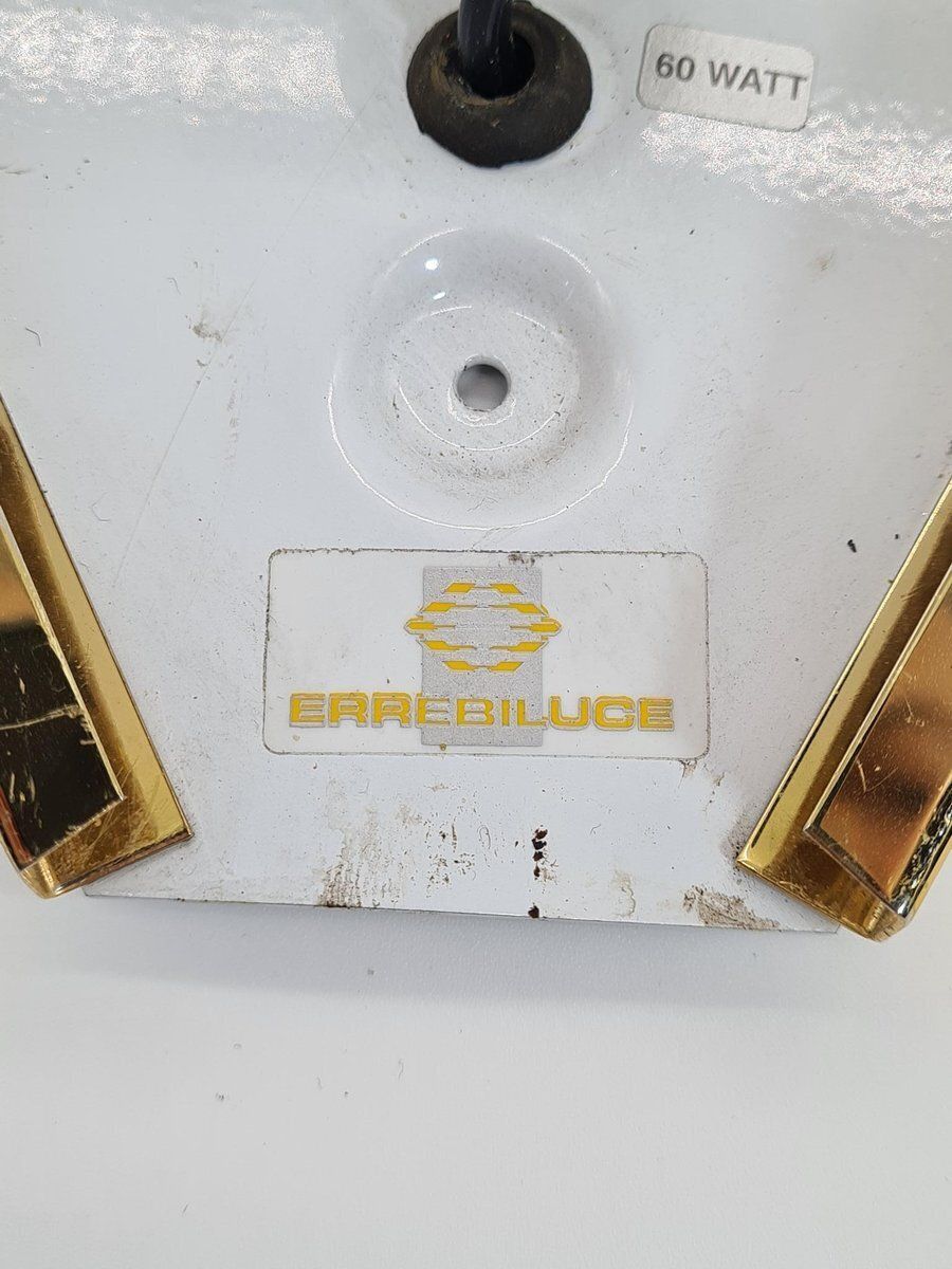 Italian Wall Lamp In Frosted Glass And Brass From Errebi Luce, 1980s photo buy