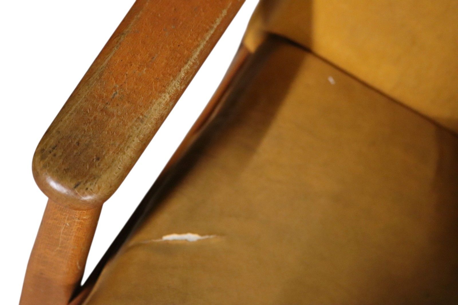 Pair Of Vintage Parker Knoll Pk 733 Armchairs Mid Century Beech Tan Vinyl photo Furniture