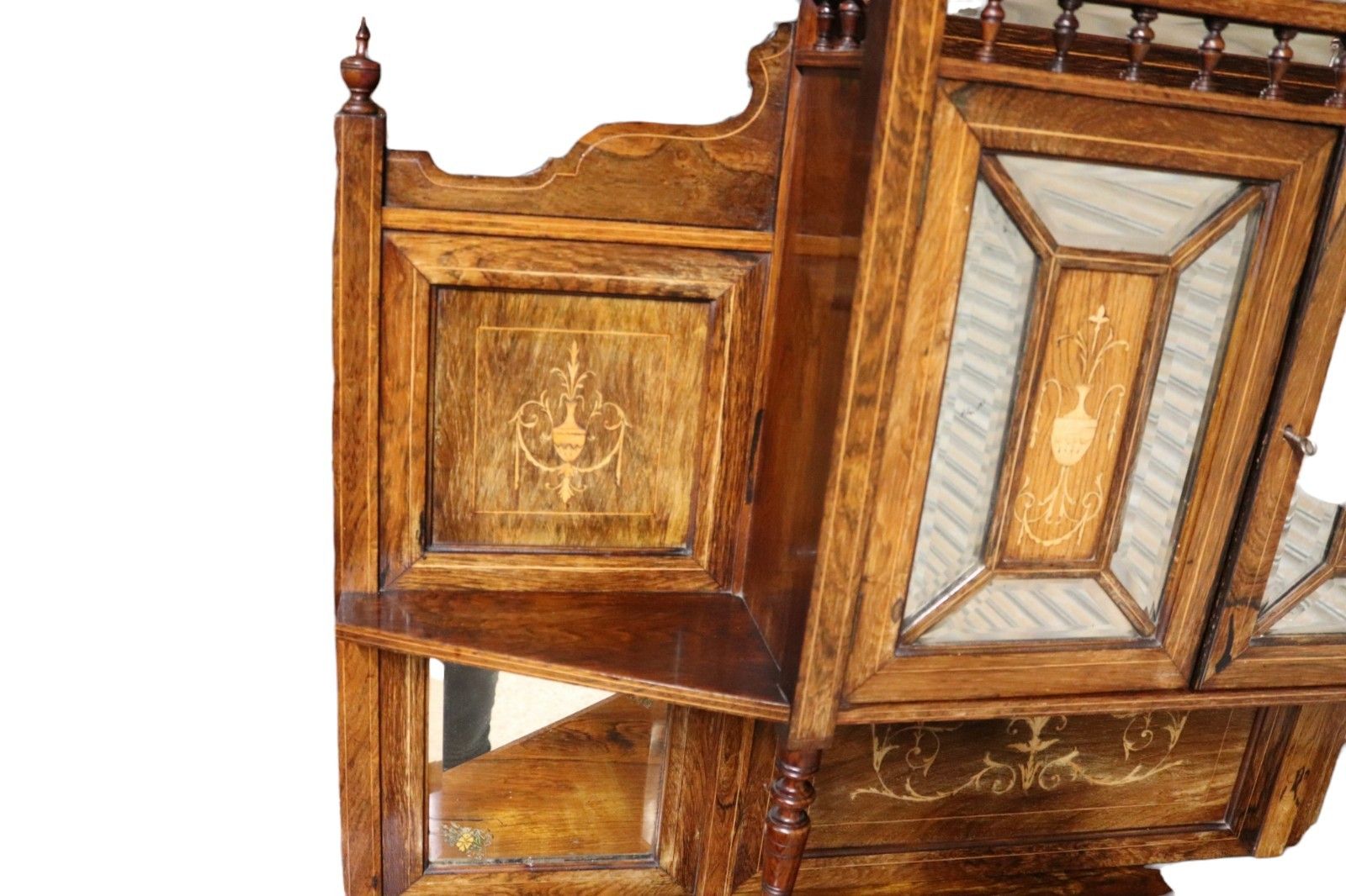Antique Victorian Inlaid Rosewood Chiffonier / Parlour Cabinet 19th Century photo vintage