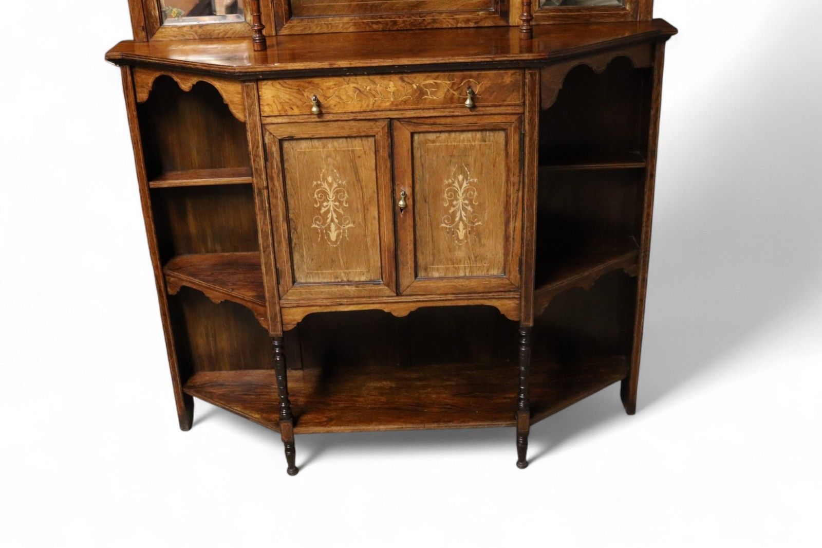 photo vinterior Antique Victorian Inlaid Rosewood Chiffonier / Parlour Cabinet 19th Century