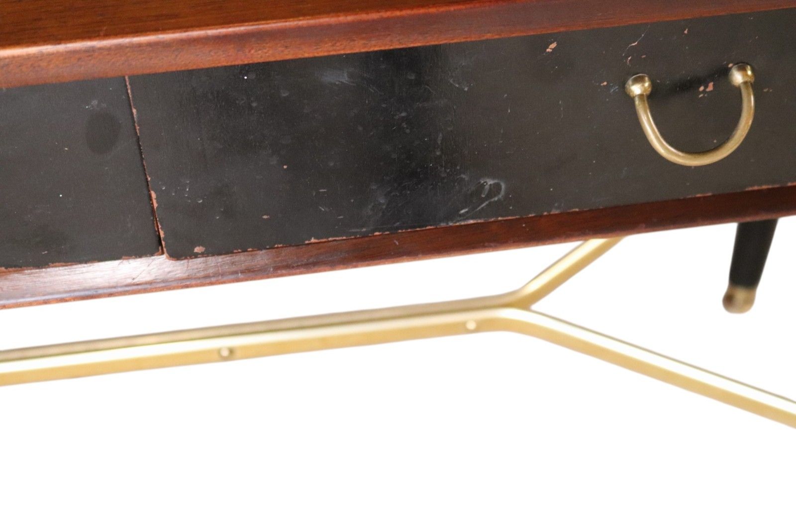 G Plan Librenza Tola & Black Vintage Hall Console Table Writing Desk Mid Century photo for sale