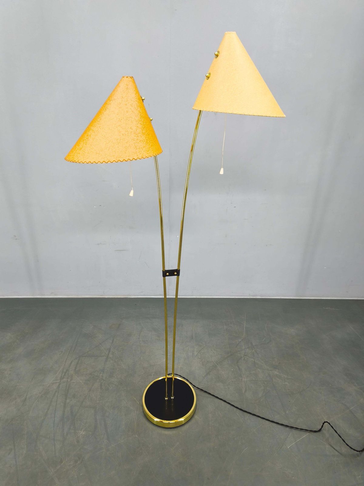 Mid Century Japanese Style Brass Floor Lamp, 1960s photo furniture