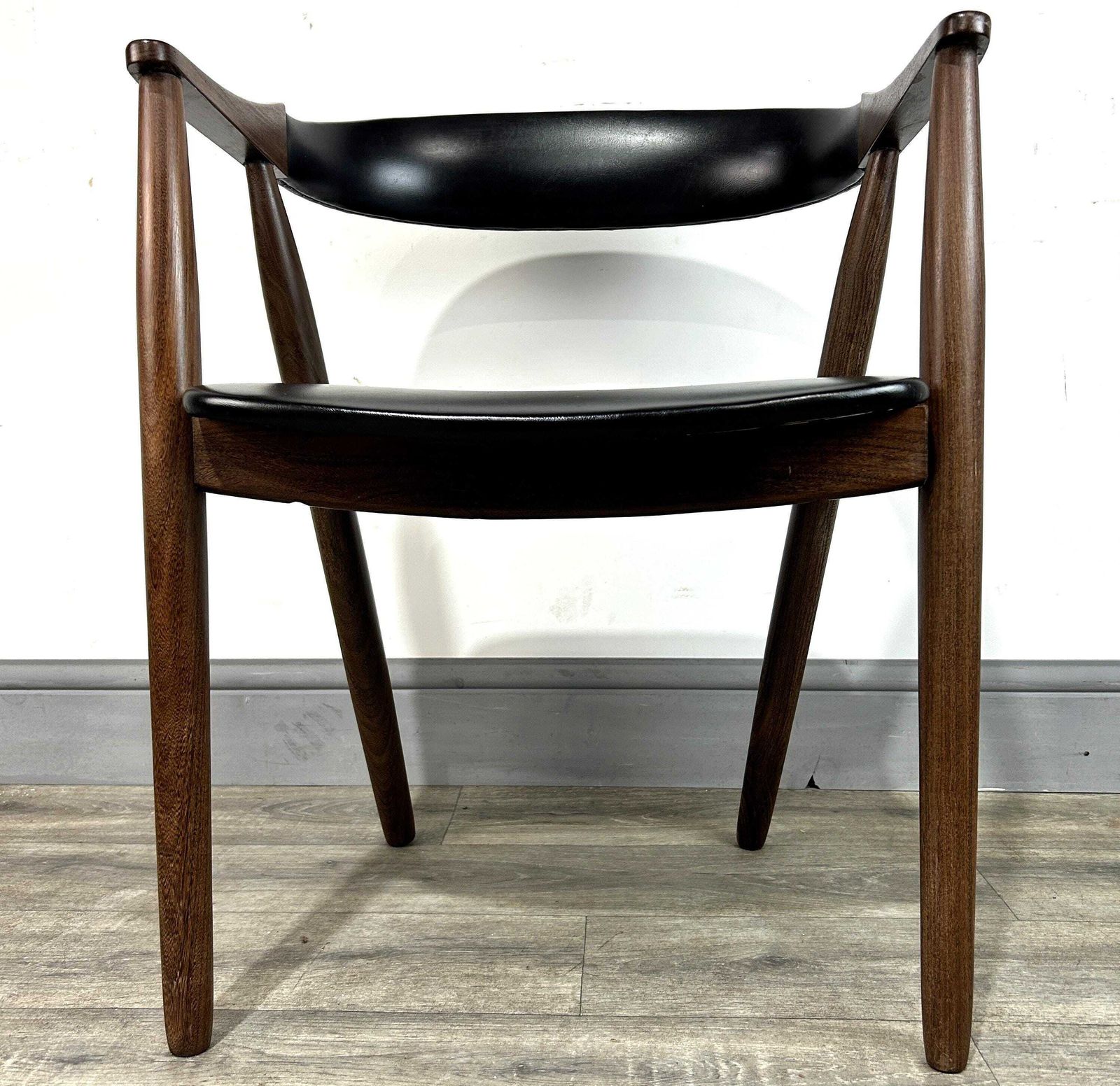 Stylish Mid Century Danish Teak Ribbon Back Desk Chair C1960's photo 365.0