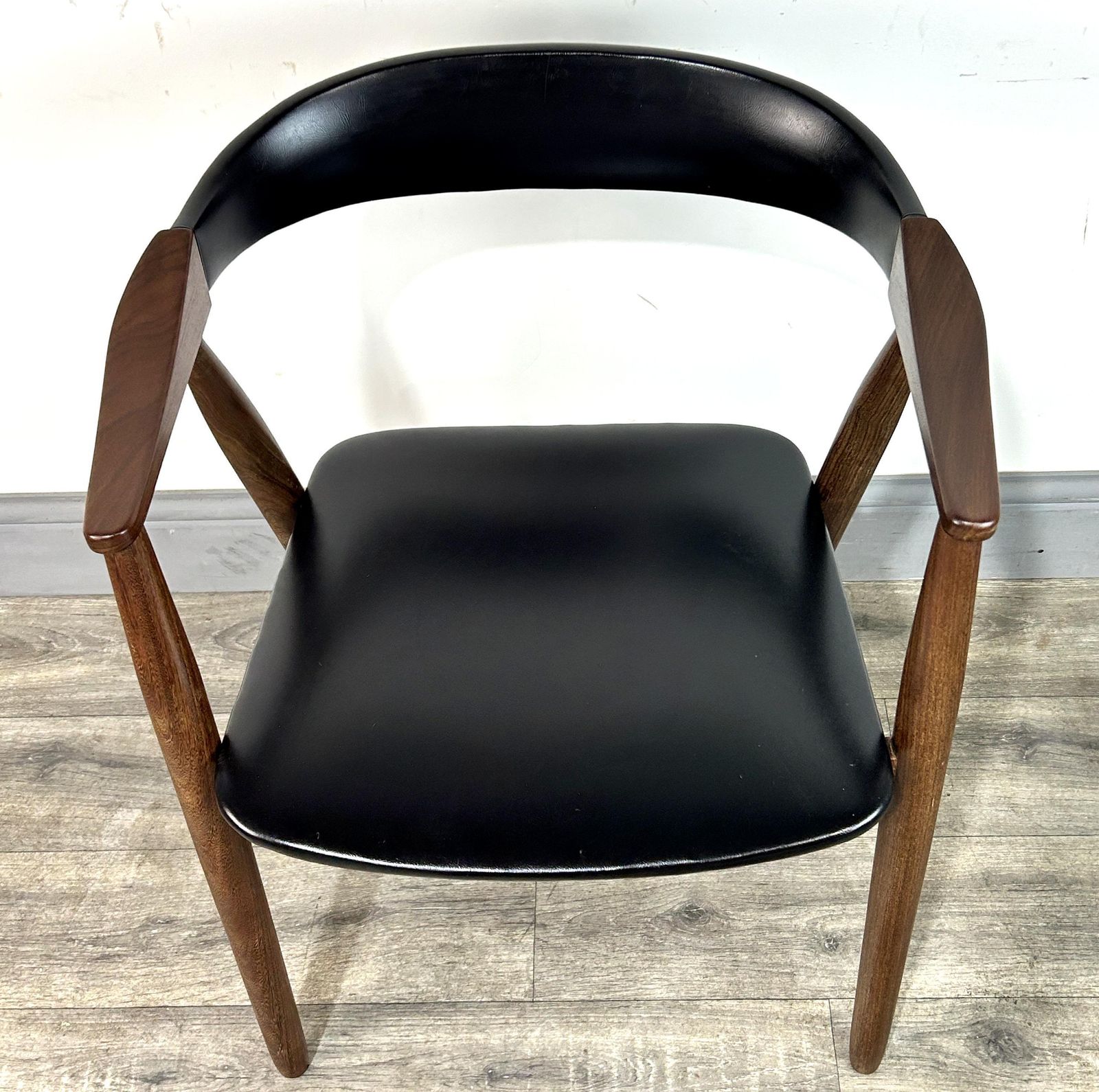 photo for sale Stylish Mid Century Danish Teak Ribbon Back Desk Chair C1960's