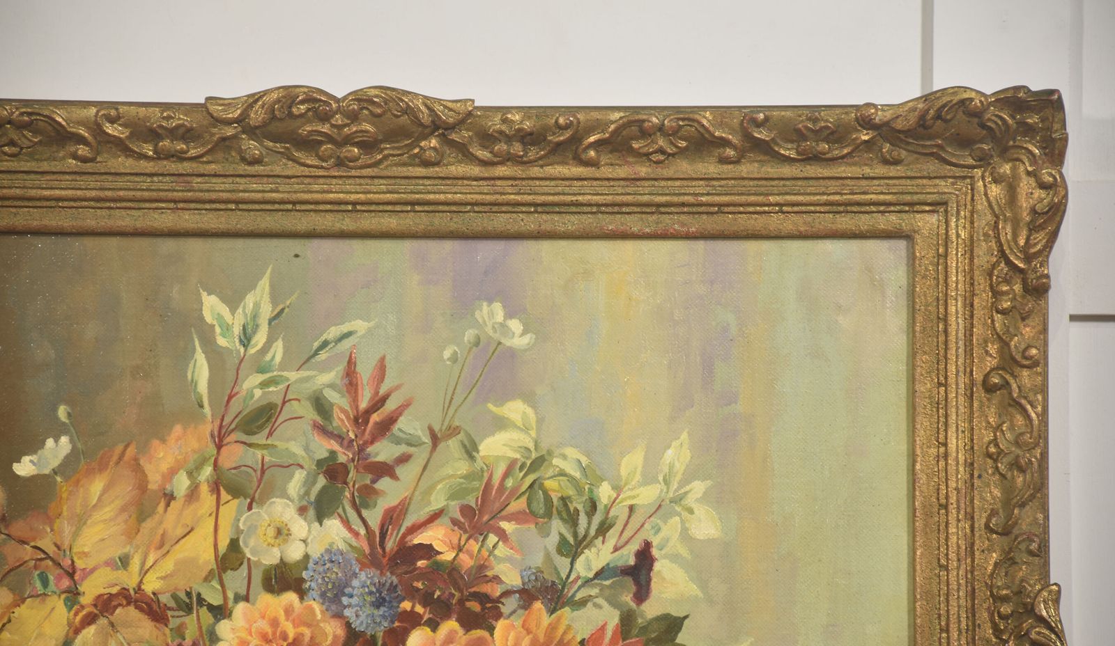 Oil On Canvas Still Life With Autumn Flowers A. Nikolokov photo 954.0