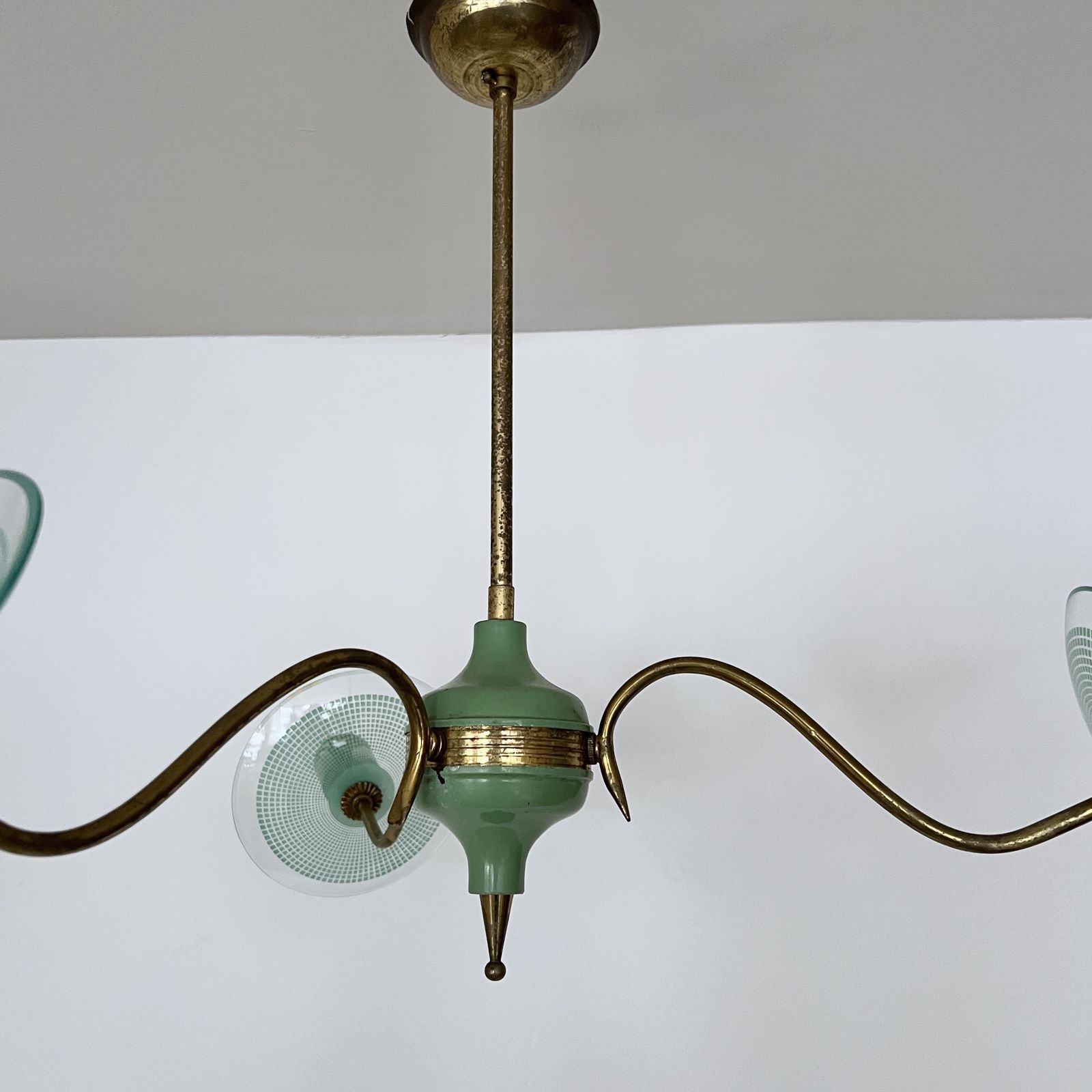 Italian Mid Century Modern Chandelier photo vintage