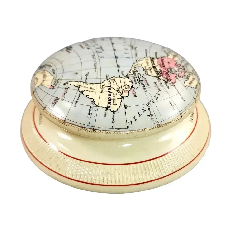 Macintyre Western Hemisphere Paperweight, Bartholomew Design, C. 1889 photo furniture