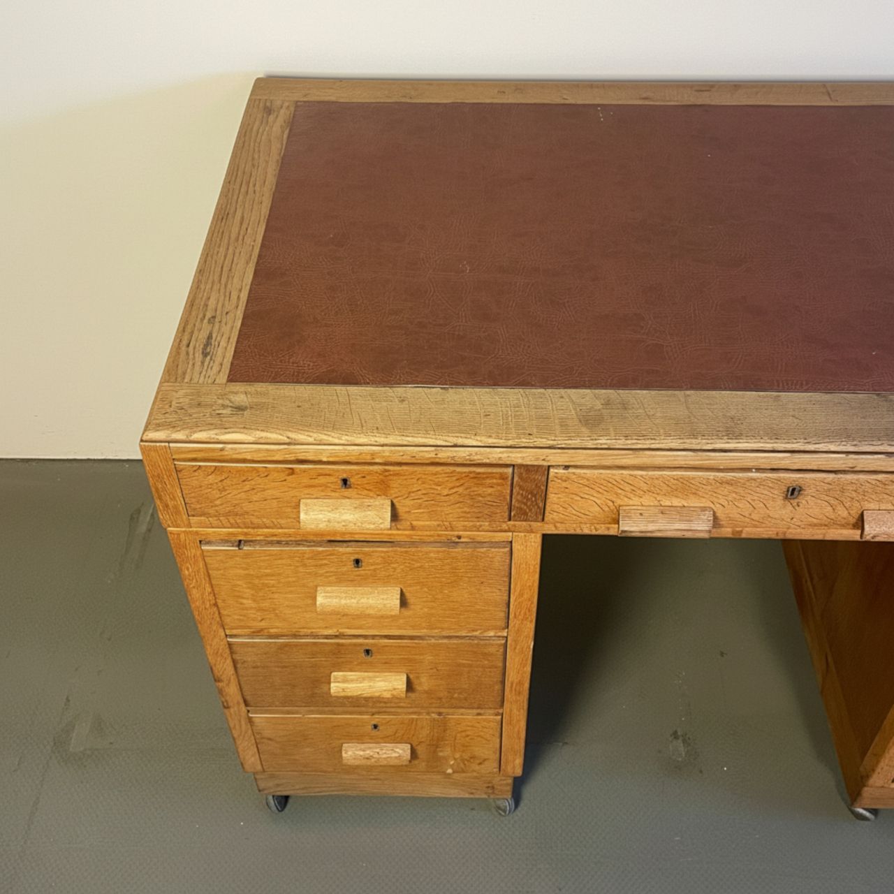 Art Deco Double Pedestal Desk, 1930s photo for sale