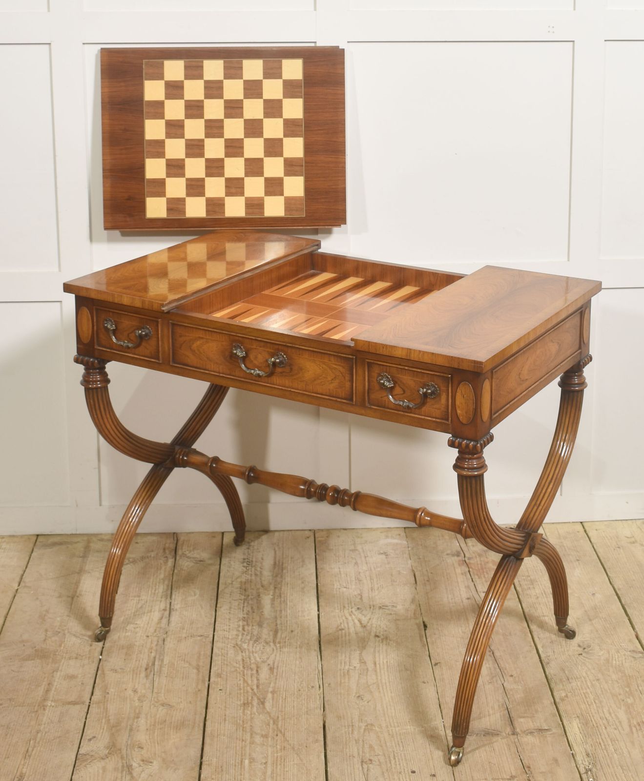 Regency Style Rosewood Inlaid Games Table photo Furniture