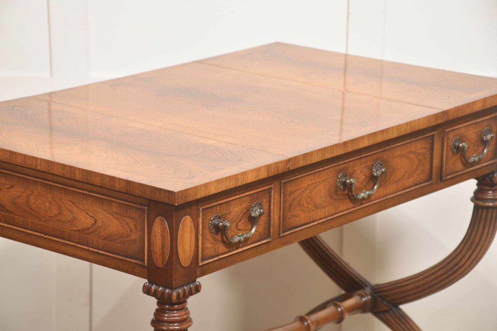 photo for sale Regency Style Rosewood Inlaid Games Table