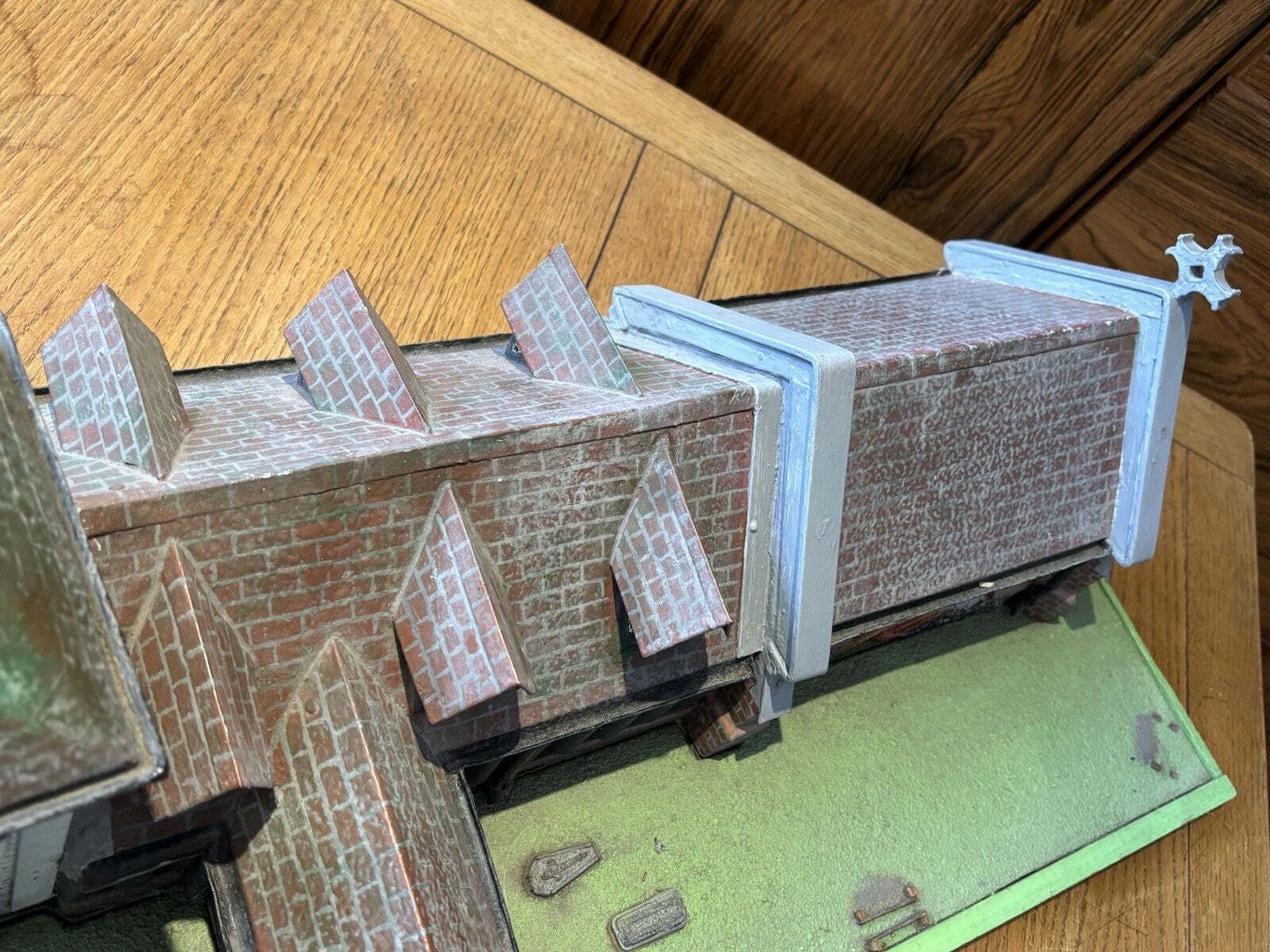 710.0 Greensted Church, Ongar, Essex, Large Old Metal & Wooden Scale Model. photo