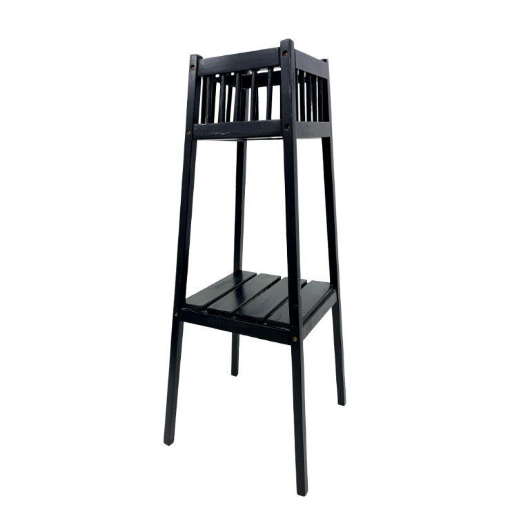 photo furniture Vintage Wooden Stand/Flower Stand – 1960s/1970s, Modernist Design, 80 Cm