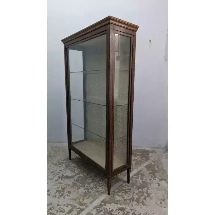 Louis XVI Style Marquetry Display Case, 19th Century photo vinterior