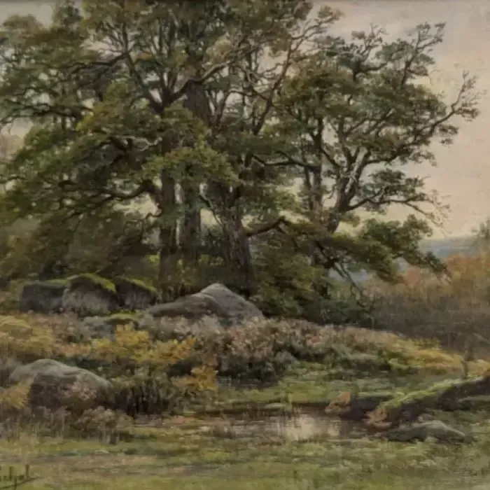 Pastel Landscape, Circa 1900, Signed H. Maréchal, In Its Original Wood And Gilt Stucco Frame photo furniture