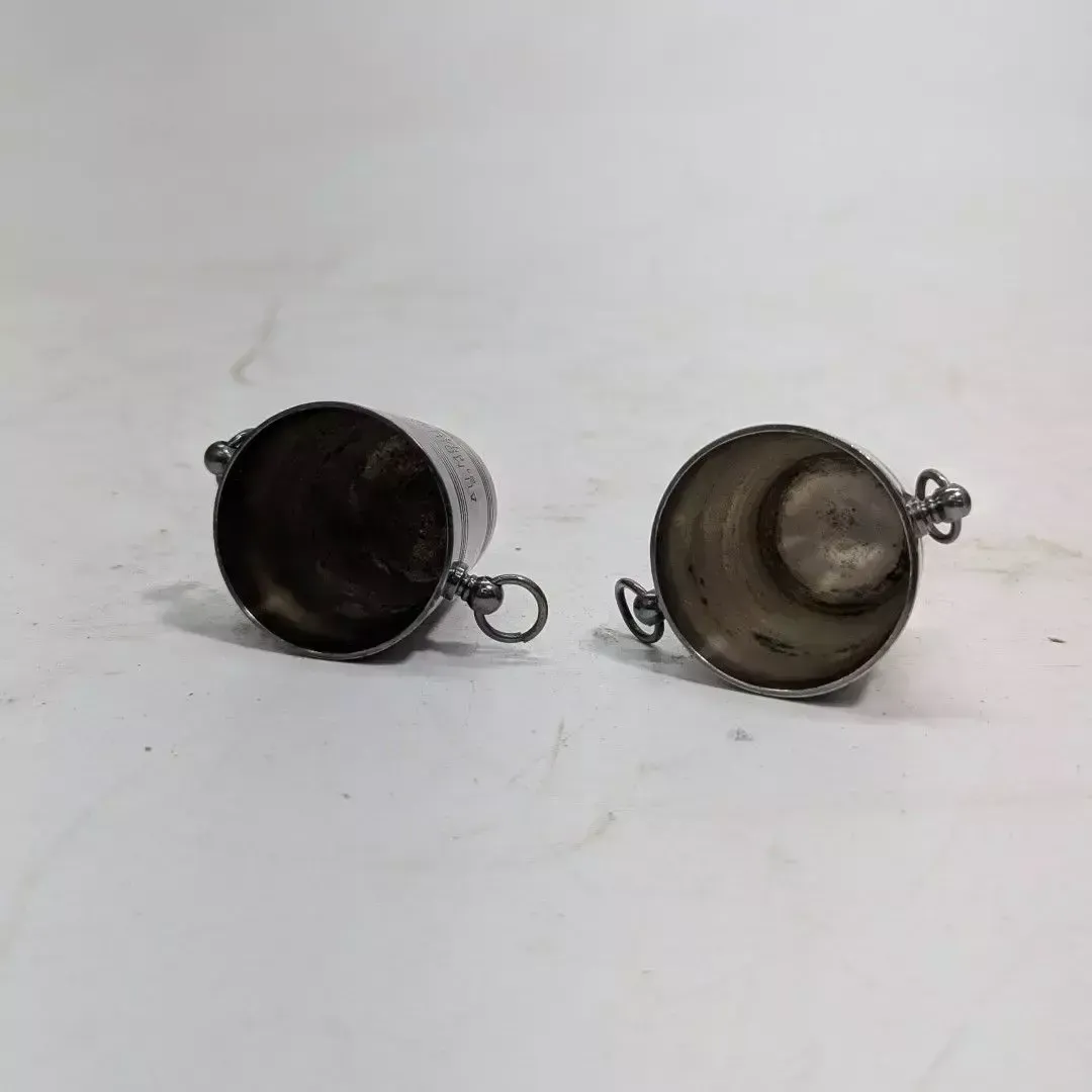 Set Of 2 Miniature Advertising Buckets From The Moulin D'alsace Cabaret photo Home Decor