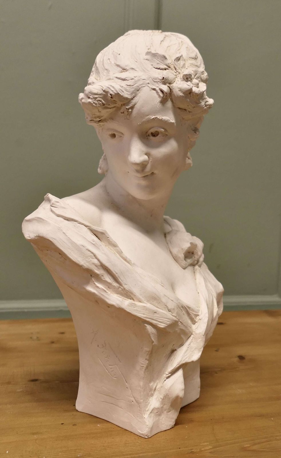 Art Nouveau Bust Of A Lady, After Alfred Foretay photo furniture