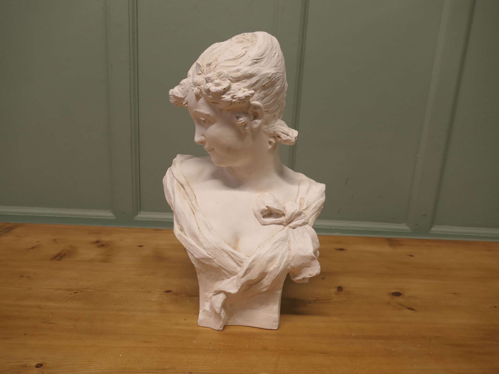 Art Nouveau Bust Of A Lady, After Alfred Foretay photo Art