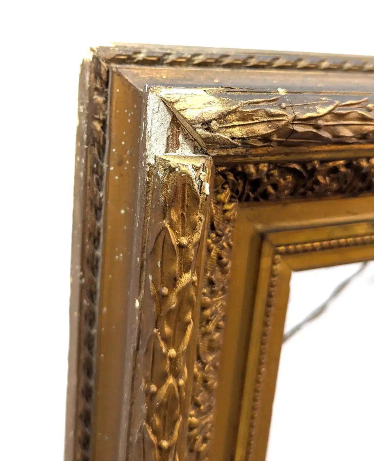 Frame To Restore In Gilded Wood1900 47.5x33.5 Cm. photo vinterior
