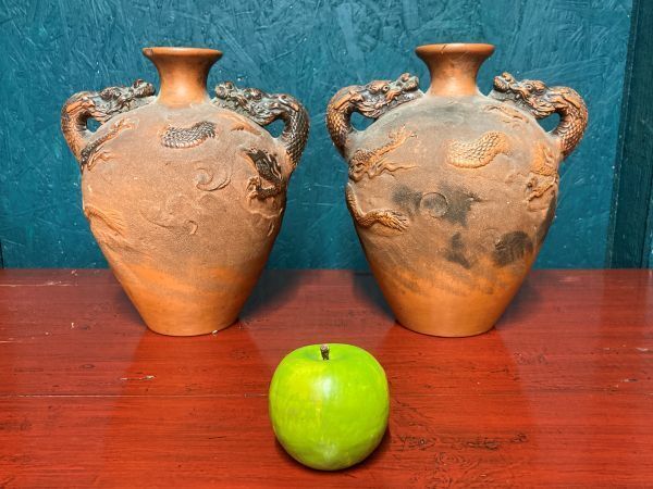 A Fine Pair Of Vintage Chinese Terracotta Vases photo furniture