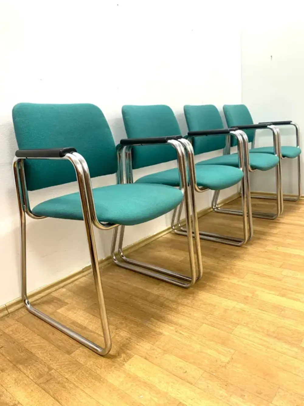 Retro Fauteuils Met Armleuningen, Jaren 1970–80, Tsjecho Slowakije (Set Van 4) photo vintage