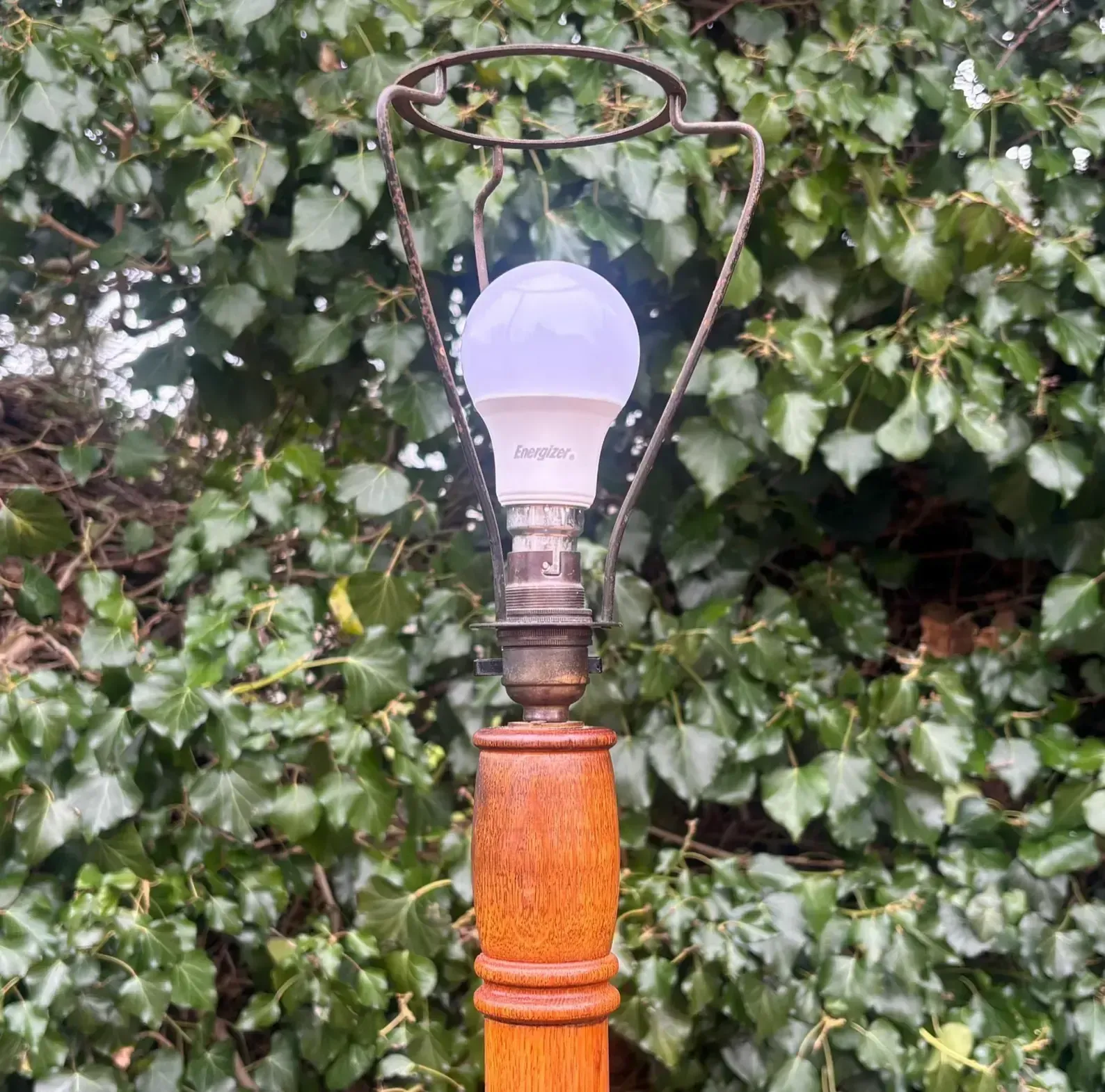 Vintage Art Deco Oak Standard Lamp photo vinterior