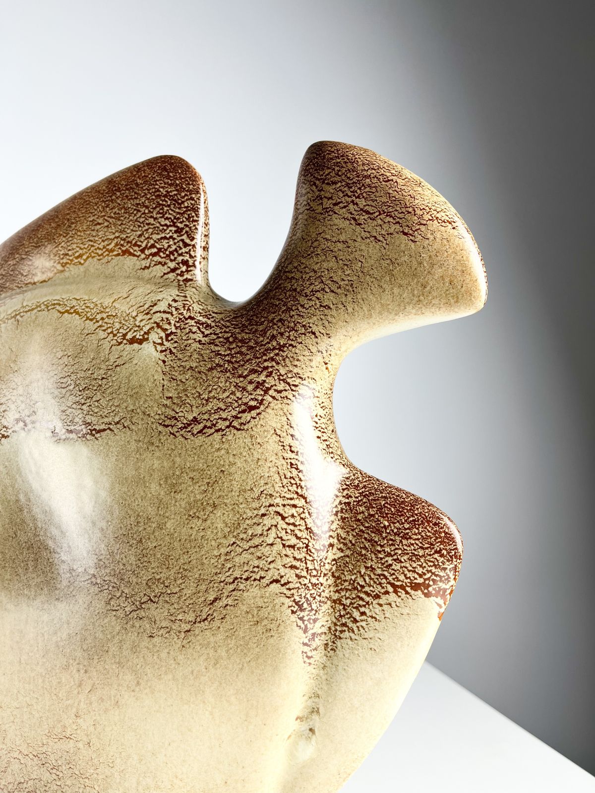photo buy Roberto Rigon For Bertoncello Large Modernist Fish Vase, Italian 1970s