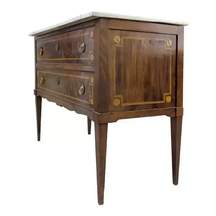 Louis XVI Walnut Commode, Late 18th/Early 19th Century photo furniture