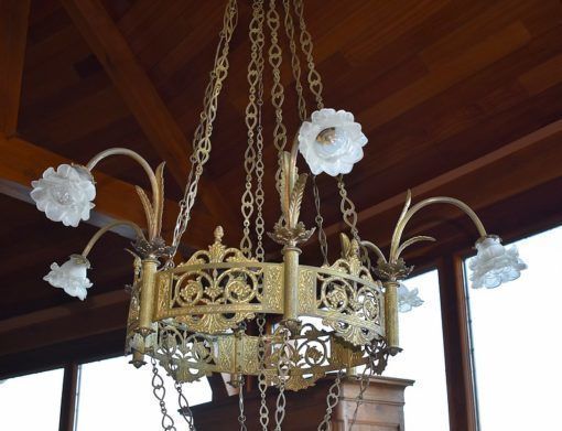 Brass Church Chandelier Second Half Of The 19th photo 2466.85