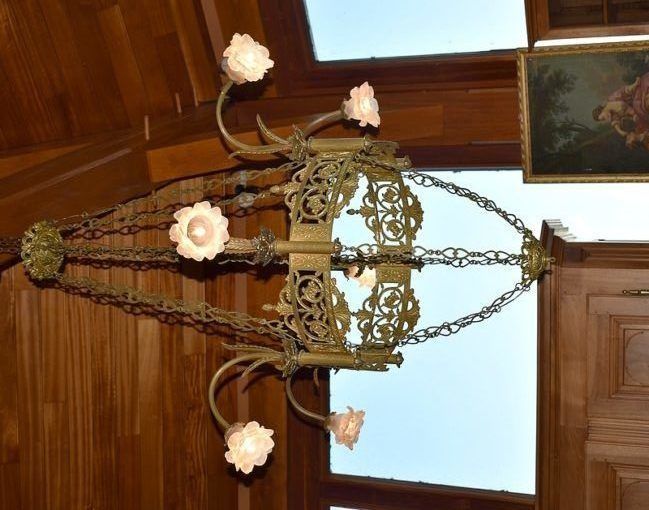 Brass Church Chandelier Second Half Of The 19th photo vintage