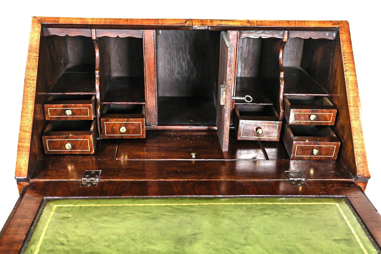 Queen Anne Style Walnut Bureau 1920s photo vinterior
