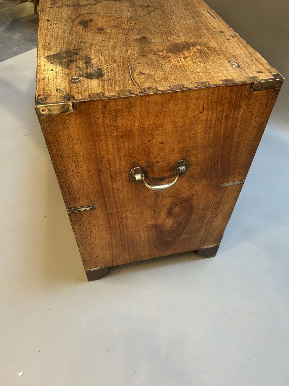 C19th Campaign Low Chest Of Drawers photo 1060.0
