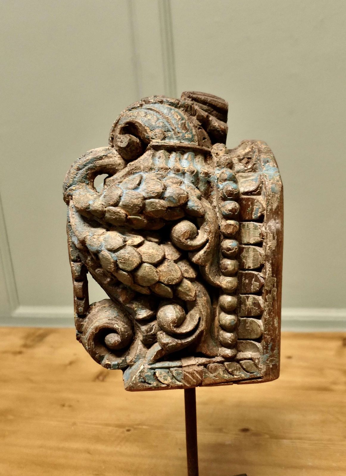 Primitive Architectural Carved Wood Mounted Sculpture A Beautiful Piece Of Folk Architec photo furniture