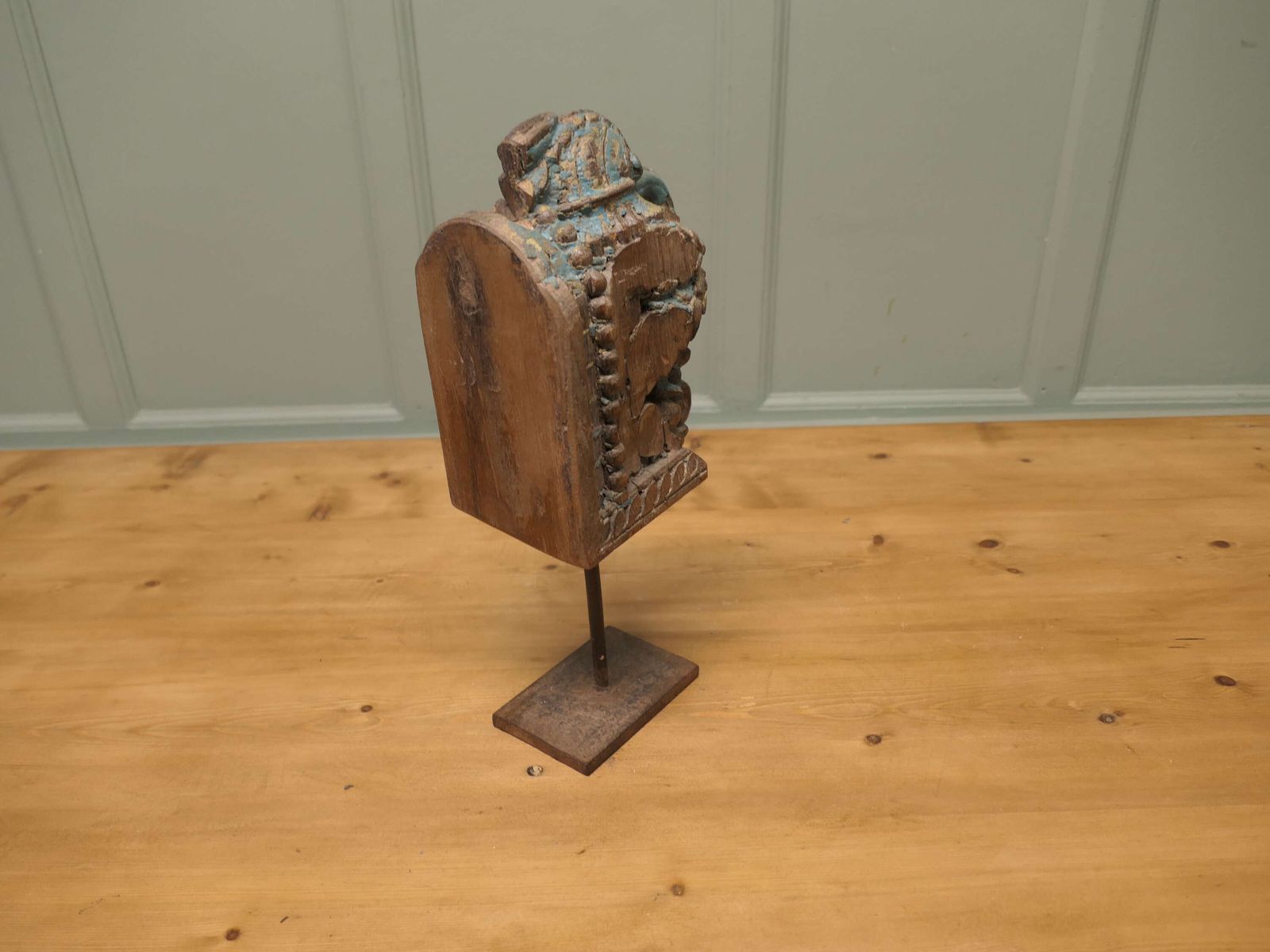 Primitive Architectural Carved Wood Mounted Sculpture A Beautiful Piece Of Folk Architec photo vinterior