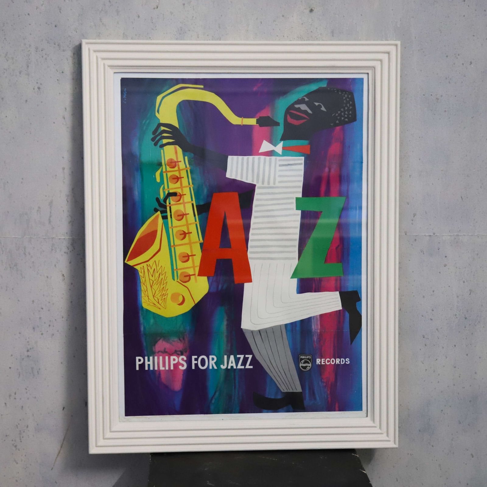 Original 1950s–60s Philips Jazz Poster photo furniture