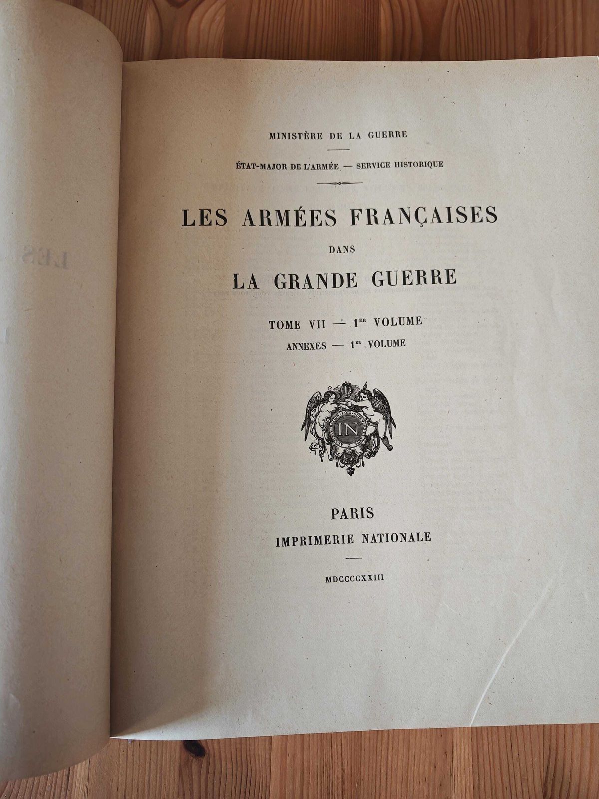 photo for sale Antique "Les Armees Francaises Dans La Grande Guerre"   Tome VII  Volume I   Full Set (Book, Annexes & Maps) Very Good Condition   1925